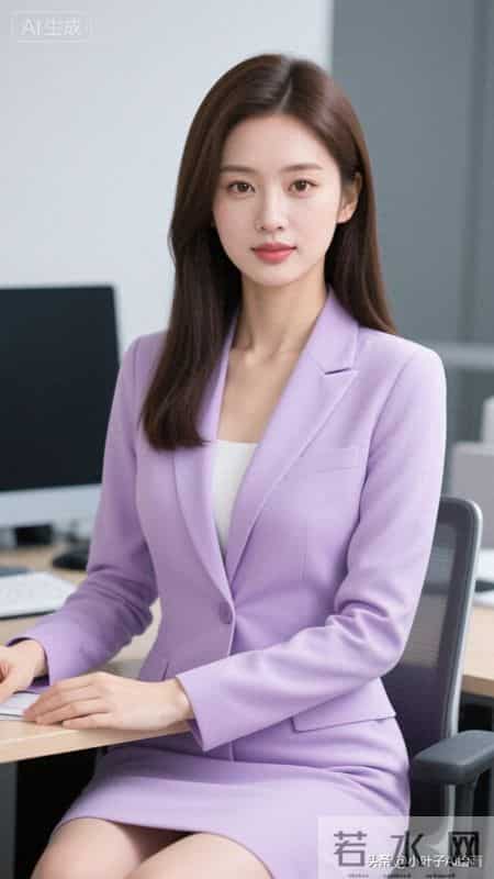 干练又温柔的职场轻熟风~淡紫色西装简约利落