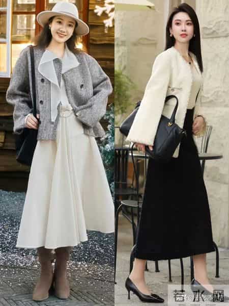 春天请一定要这样穿：短外套+半身裙，时髦洋气，每套回头率都高