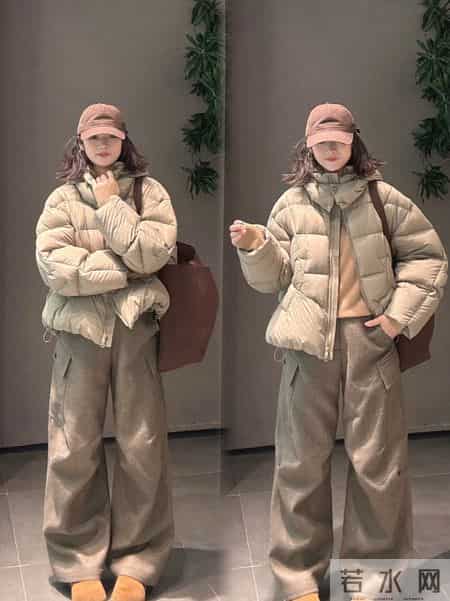 别再乱买羽绒服了！18套「卡其色系+同色系穿搭」公式显瘦又高级