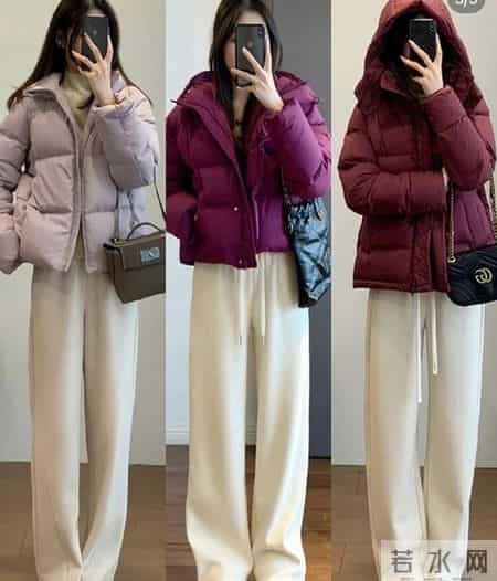 短款羽绒服这样搭，秋冬穿太合适，日常出门不费神还显高
