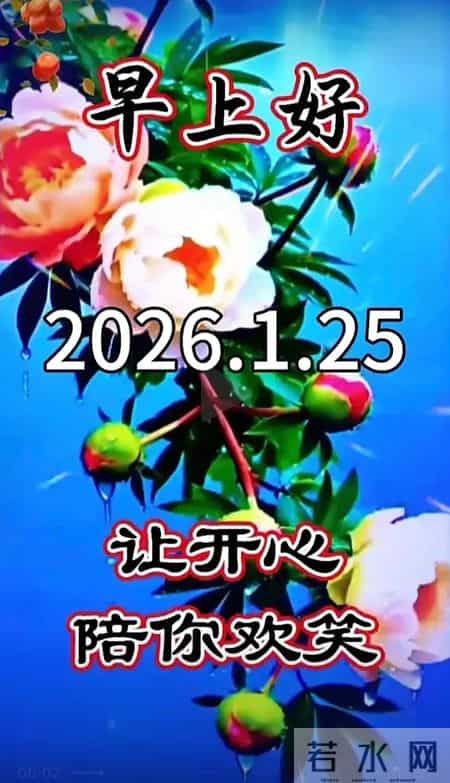 2026年1月25日早上好 早上好温馨问候祝福语 早安精美图片 周日愉快