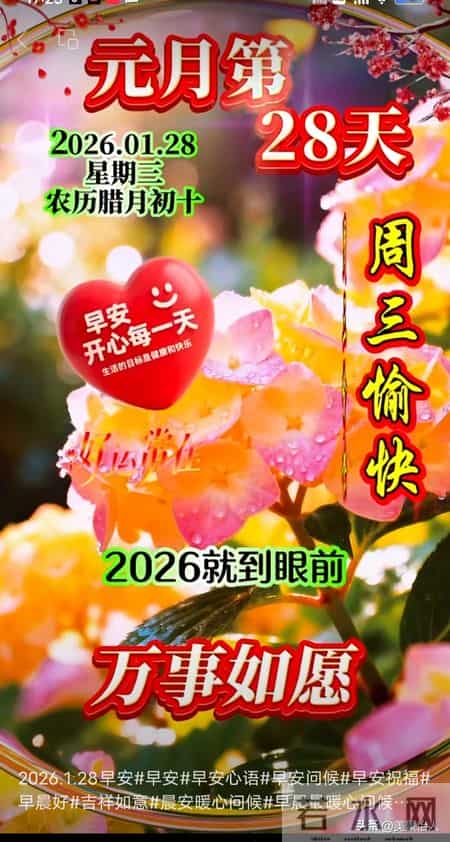 2026.01.28号周三早安祝福美图
