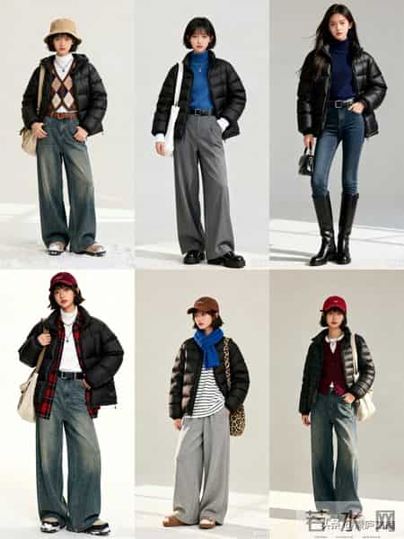 黑色羽绒服的洋气穿法，学会了整个冬天不重样