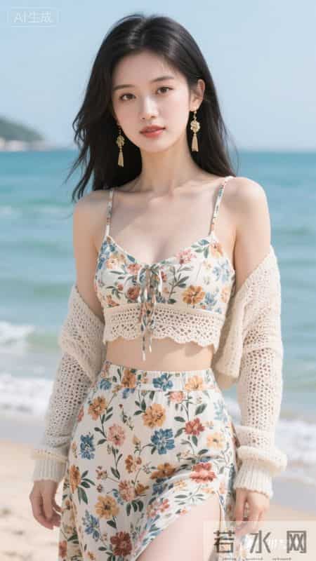 碎花吊带短裙套装充满度假氛围，清新又不失性感