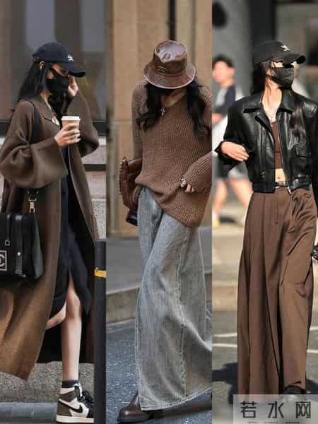 随性时髦的冬日穿搭胶囊，大衣瘦腿裤上宽下紧，时髦酷飒随性