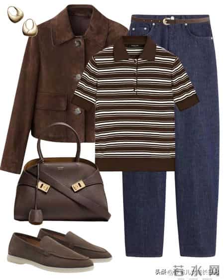 一周不重复简约时尚，解锁春日松弛感穿搭，勃艮第红与丹宁的碰撞