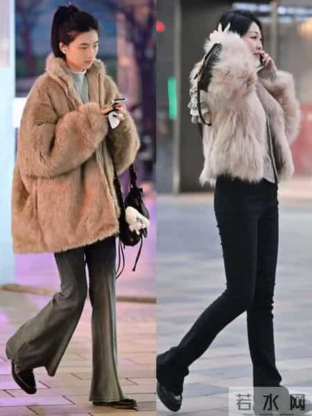 冬天穿皮草配牛仔裤其实很日常！这样搭不臃肿还显利落