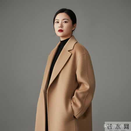 极简羊毛大衣与那一抹冷艳红唇