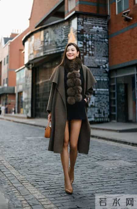 有气质的女人，都喜欢大衣里面配短裙，美的高级优雅！