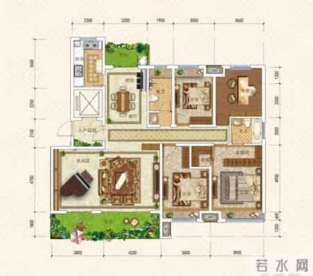 168.53㎡极限横厅+四卧大格局！奢华感藏不住