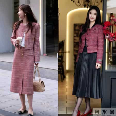 过年串门，多穿“小香风+半裙”！气质高级，特别适合40岁女人