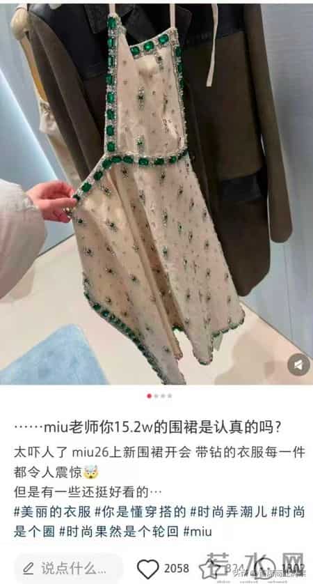 比4万“钻石内裤”更离谱？一条围裙售价15万，又一天价单品诞生