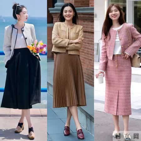 过年串门，多穿“小香风+半裙”！气质高级，特别适合40岁女人