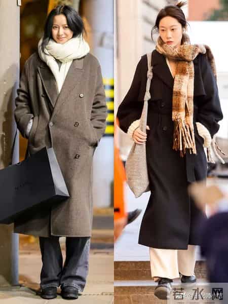 被上海街拍惊艳了！满大街都是“大衣裹围巾”，却个个时髦又高级