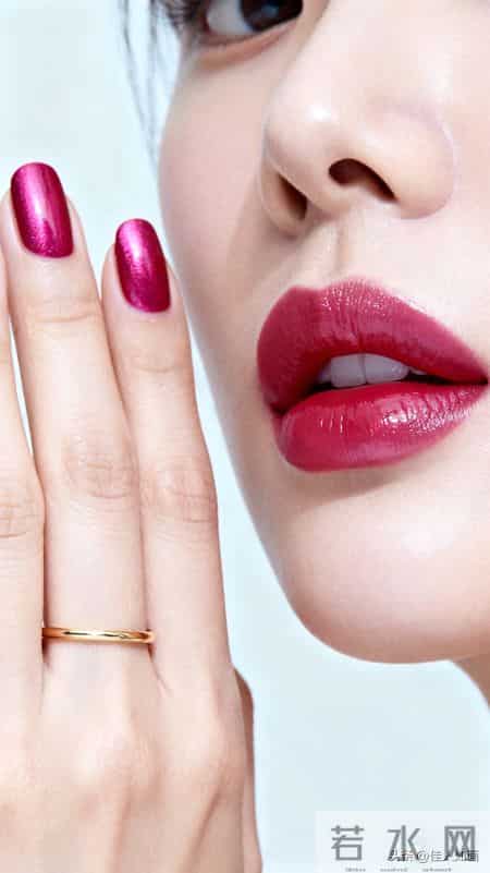 这才是精致女人的标配！美甲唇色完美呼应