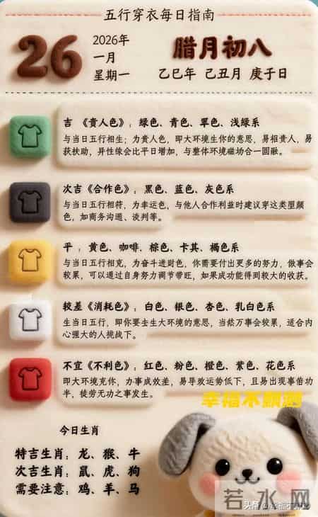 十二生肖1月26日穿搭运势大揭秘，让你时尚又好运