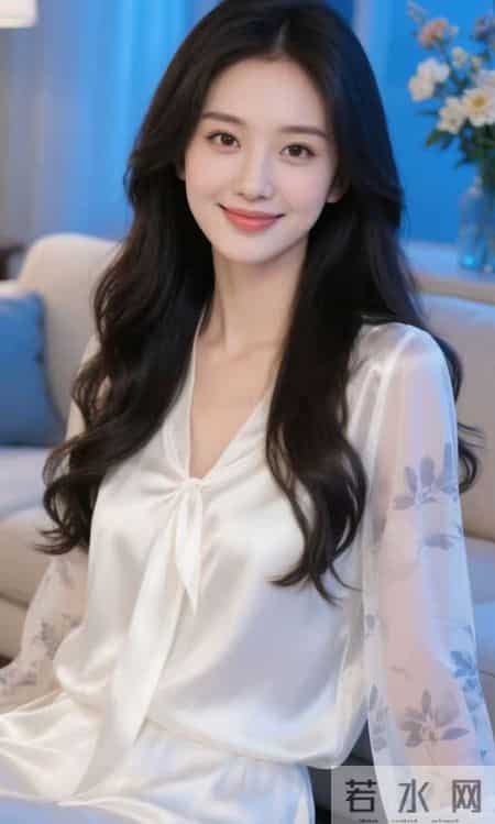 光的丝绸休闲装