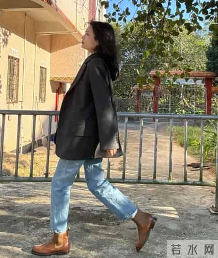 最近火了一双鞋，叫"美拉德靴"！时髦显高，配裤子、裙子都好看！