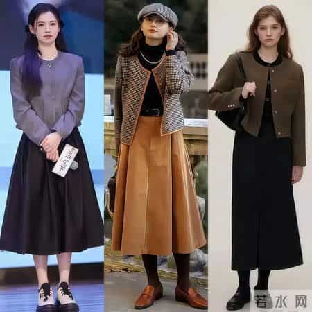 过年串门，多穿“小香风+半裙”！气质高级，特别适合40岁女人