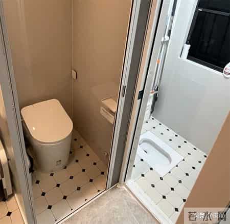 湖南姑娘的“一改二”卫生间火了：3㎡一分为二，切出坐便和蹲便