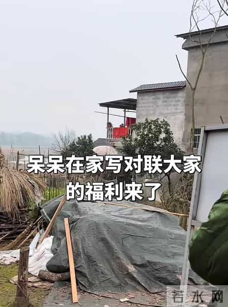 呆呆回合川老家写春联，晾在阳台全被风刮跑了，一万份根本写不完