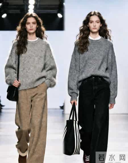 一件毛衣的6天时髦：配阔腿裤慵懒，配短裤俏皮，照着穿就高级