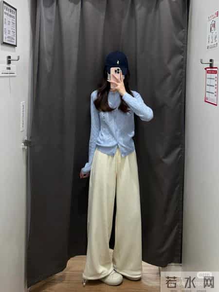 优衣库纽花针织衫色5色试穿合集