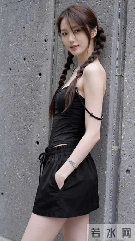 黑色穿搭，抹胸上衣才是灵魂单品！它的鱼骨收腰设计勾勒傲人曲线