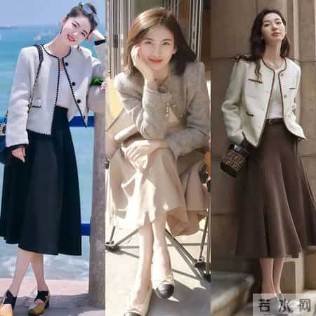 过年串门，多穿“小香风+半裙”！气质高级，特别适合40岁女人