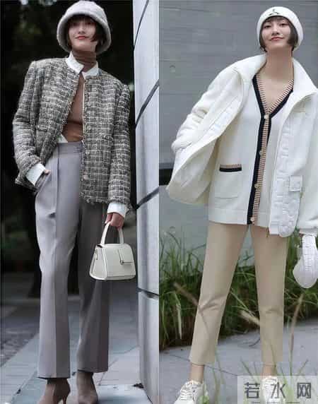 今年流行“毛衣+烟管裤”，这样穿时髦又显高，特别适合中年女人