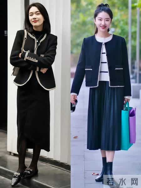 过年串门，多穿“小香风+半裙”！气质高级，特别适合40岁女人