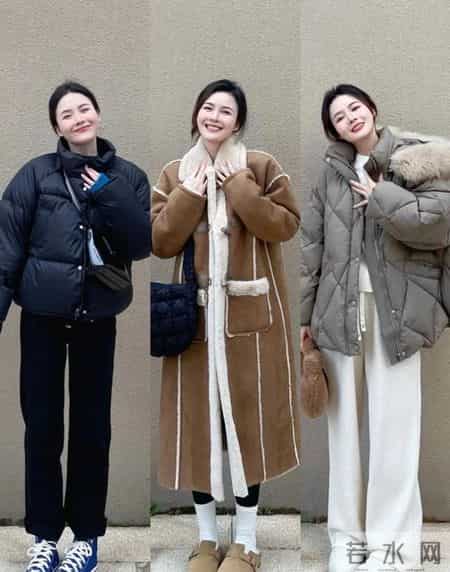 羽绒服+阔腿裤+乐福鞋，保暖显瘦，照搬就能穿出高级感