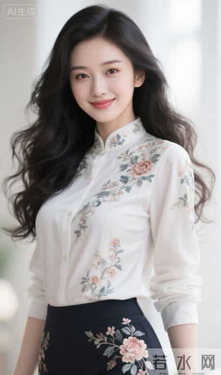 绣花白衬衫的魅力
