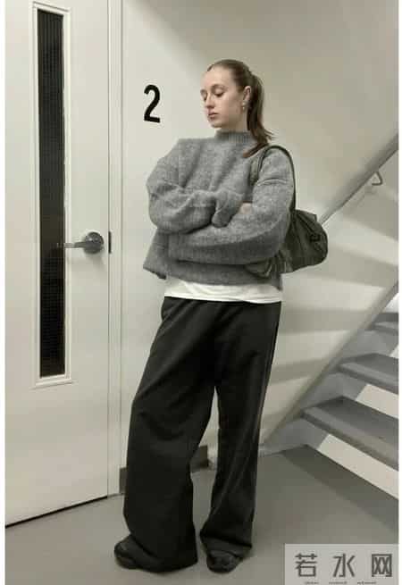 毛衣，配阔腿裤更好看！
