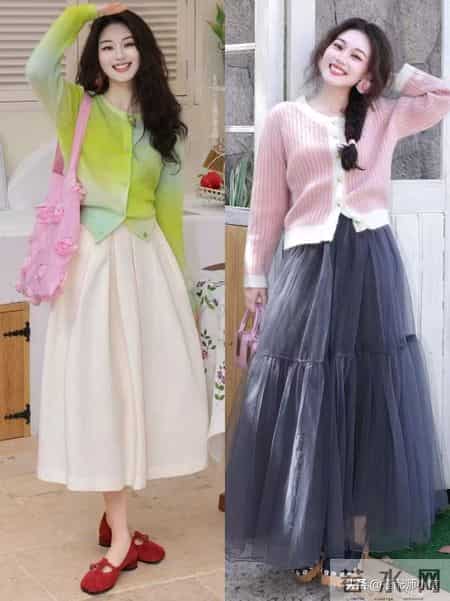 春天请一定要这样穿：短外套+半身裙，时髦洋气，每套回头率都高