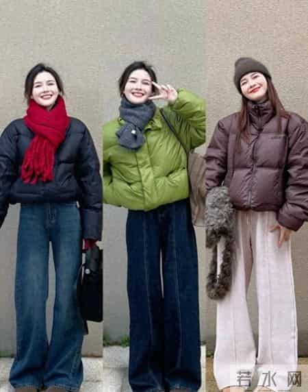 羽绒服+阔腿裤+乐福鞋，保暖显瘦，照搬就能穿出高级感