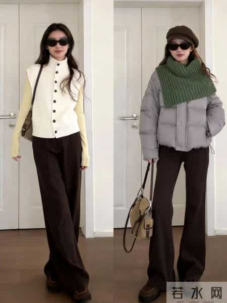 一衣多穿 - 灰色羽绒服的6种不同穿法