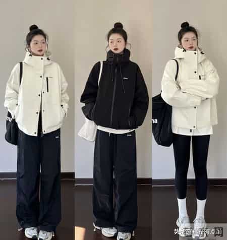 27套入冬穿搭示范：“羽绒服+牛仔裤”，时髦不露腿，保暖还舒适