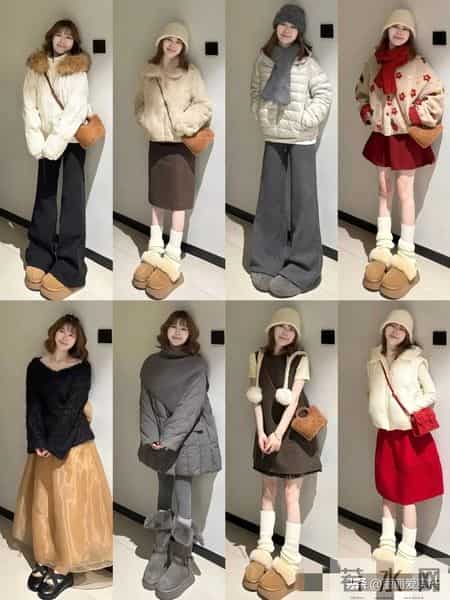 32套冬日韩系甜美穿搭｜把软乎乎穿在身上