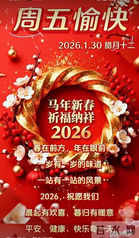 2026.01.30号周五早安祝福美图