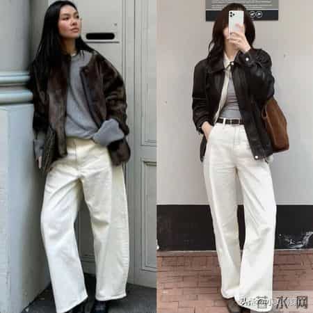 冬末换季，“云舞白阔腿裤”火了，这样穿太高级