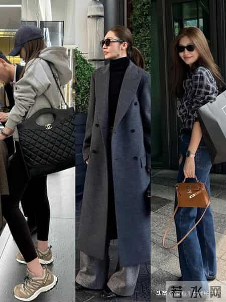 秋冬很火穿搭，灰色麻花毛衣、酒红色针织衫、针织半裙，高级感