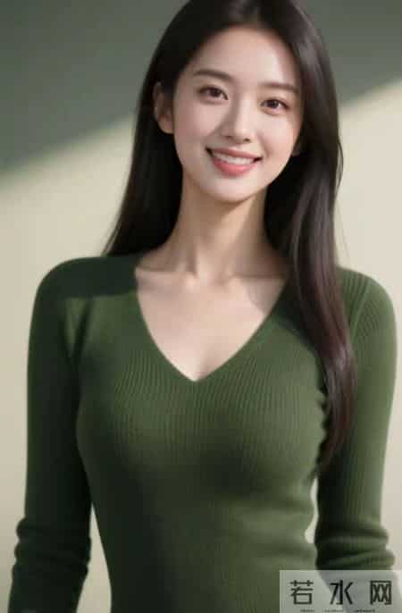 绿色针织衫女孩
