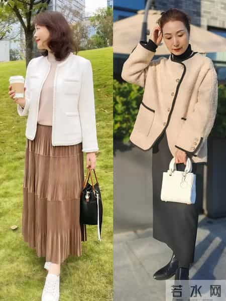 过年串门，多穿“小香风+半裙”！气质高级，特别适合40岁女人