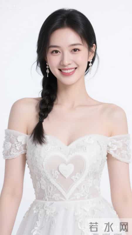 一字肩刺绣礼服，设计雅致灵动