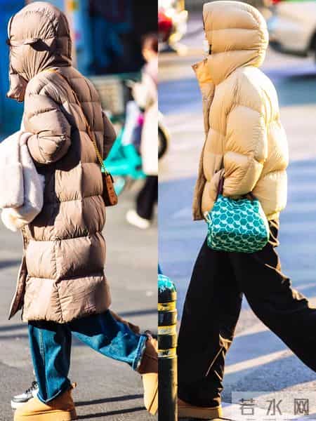 去上海发现，羽绒服没人搭小脚裤，满大街都在穿阔腿裤，高级时髦