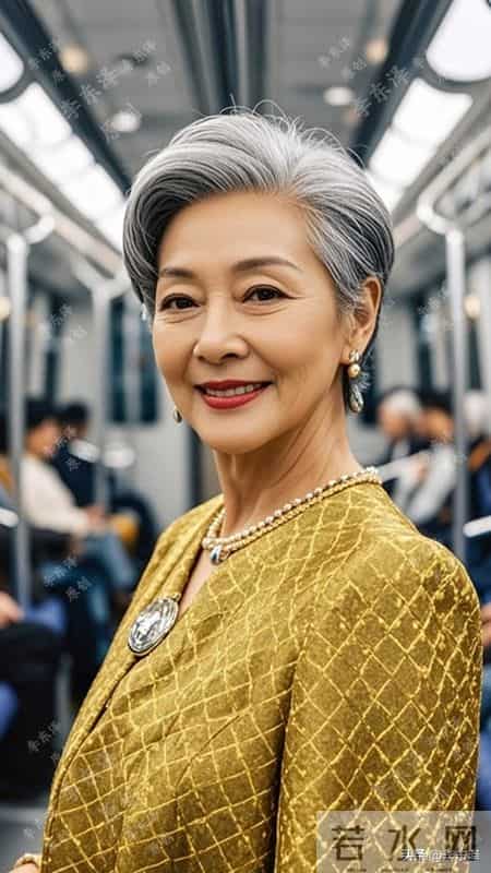 被13位地铁奶奶发型惊艳到了！白发不染-不穿老年装-气质不输明星