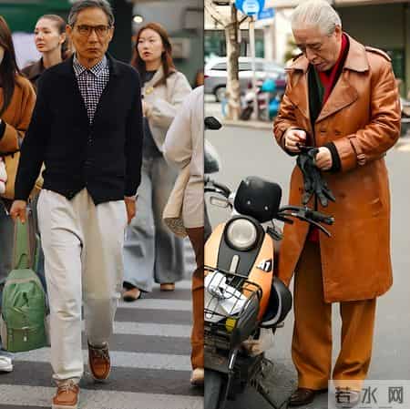 被上海街拍爷爷惊艳！白发不染衣装有型，中老年穿搭就该这么体面