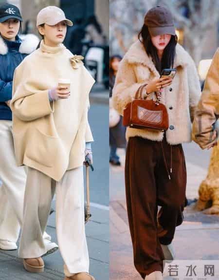 被上海街拍惊艳到：满大街都在穿“阔腿裤+雪地靴”，回头率特高