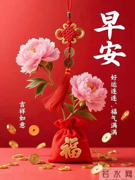 1月29早安祝福图片。祝愿大家鸿运当头万事大吉